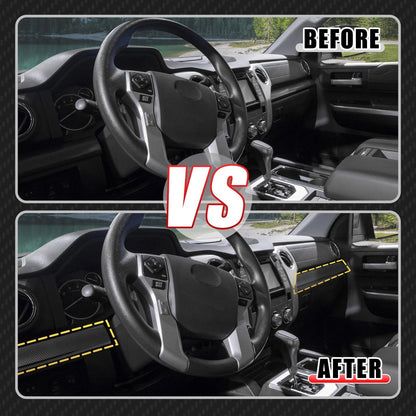 Carbon Fiber Pattern Dashboard Panel Cover for Toyota Tundra (2014–2021)