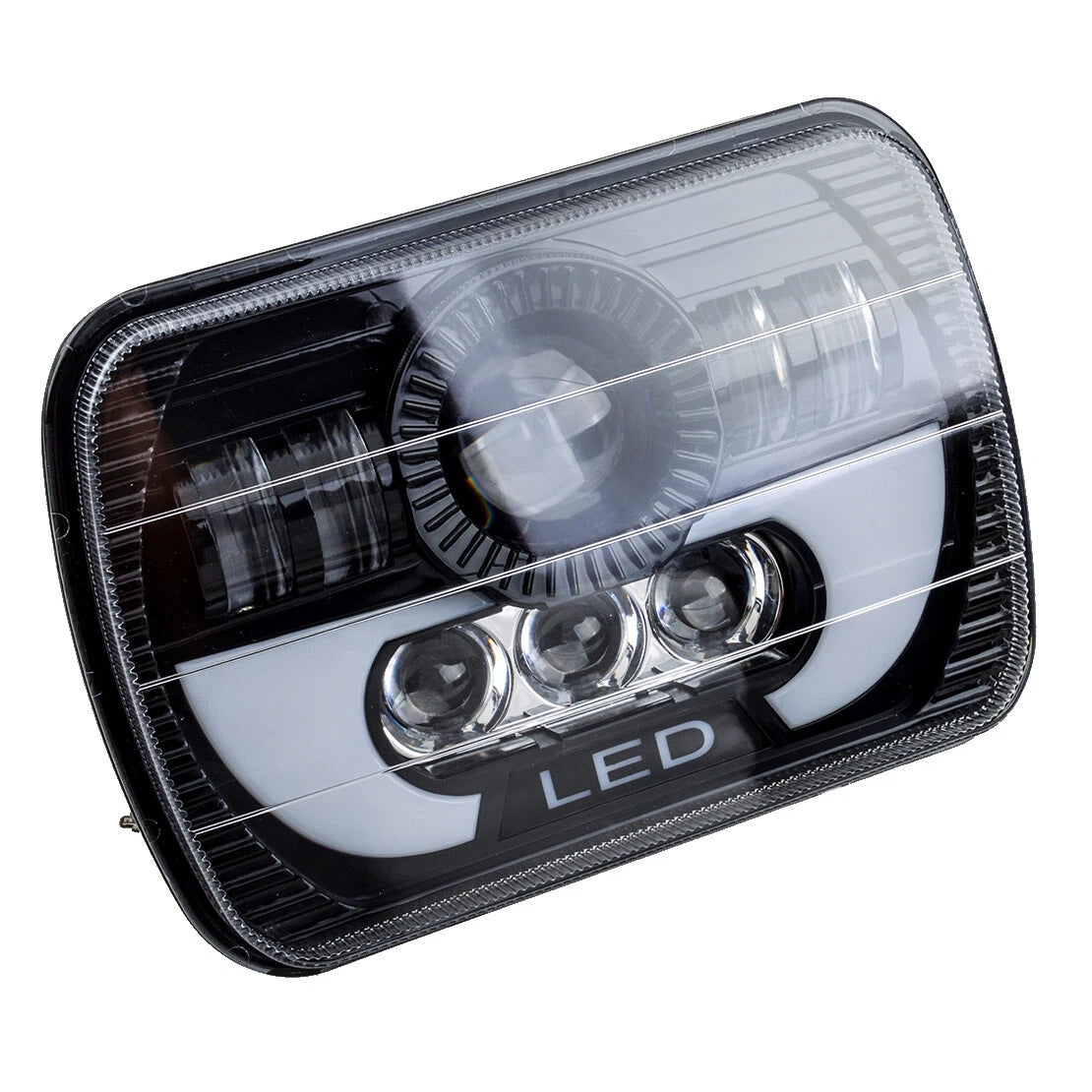 7x6" 5x7" LED Headlight DRL for Jeep Cherokee Wrangler YJ, Chevrolet, GMC