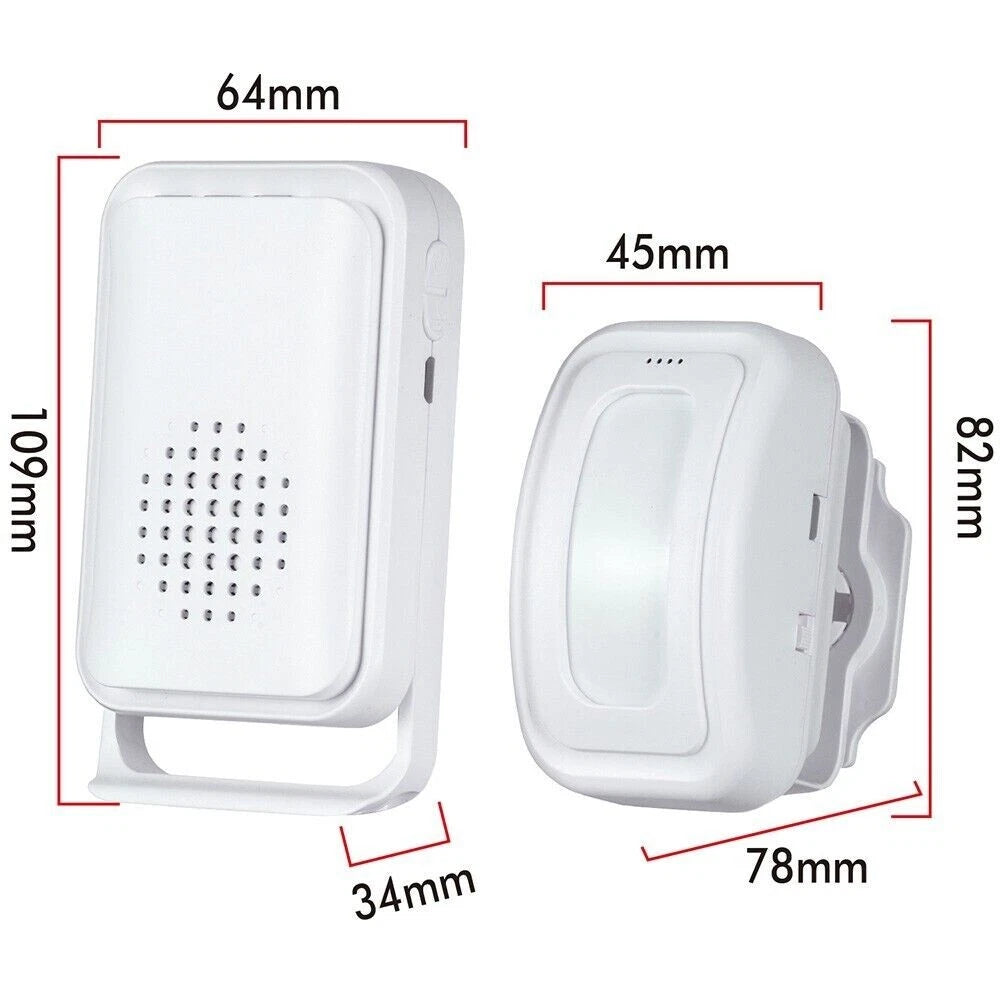 Wireless PIR Motion Sensor Alarm Chime for Shop Entry