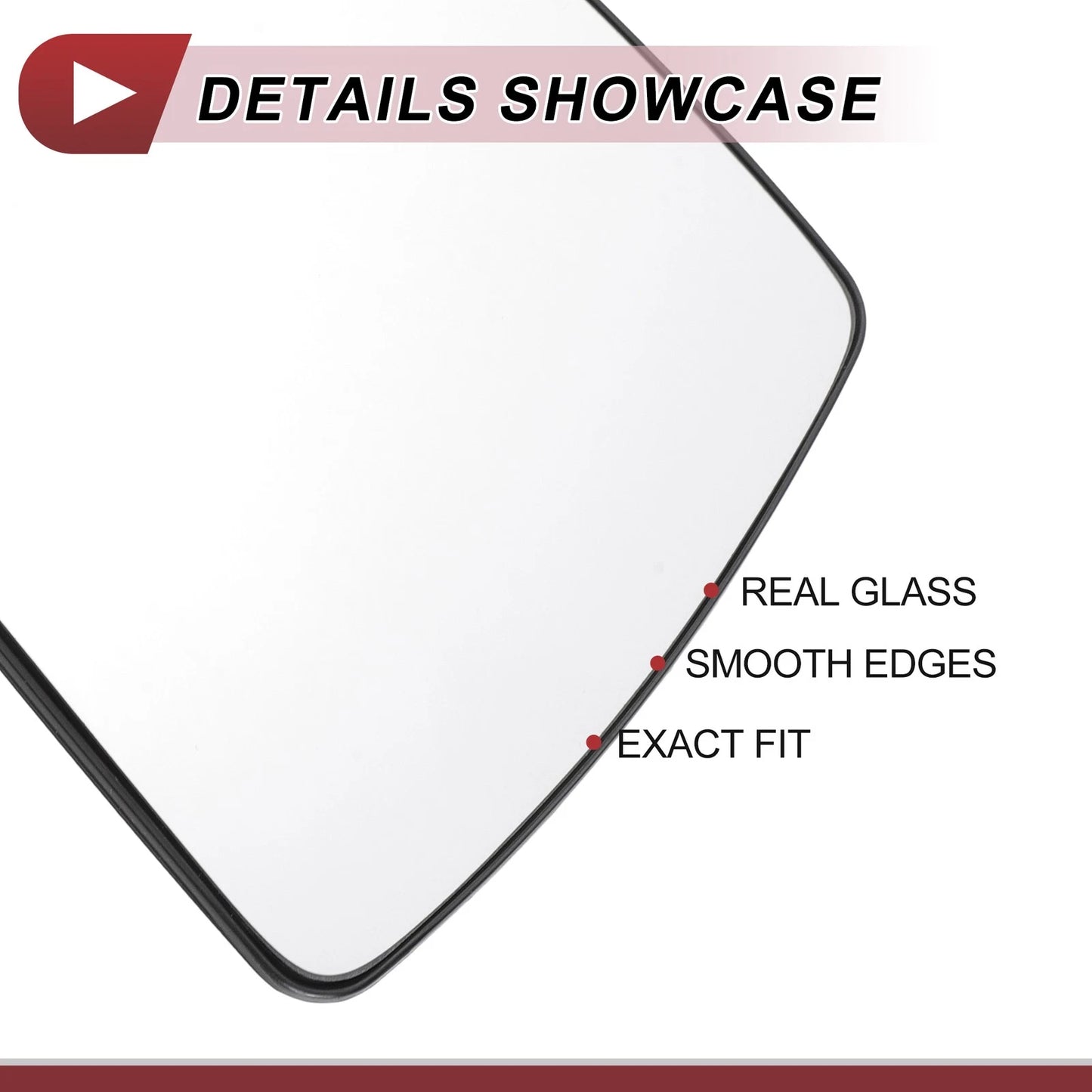 Left Driver Side Mirror Glass Replacement for Chevrolet Impala (2006-2013)