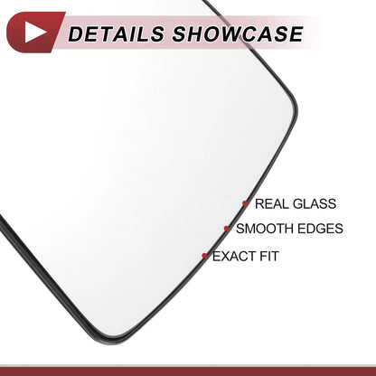 Left Driver Side Mirror Glass Replacement for Chevrolet Impala (2006-2013)