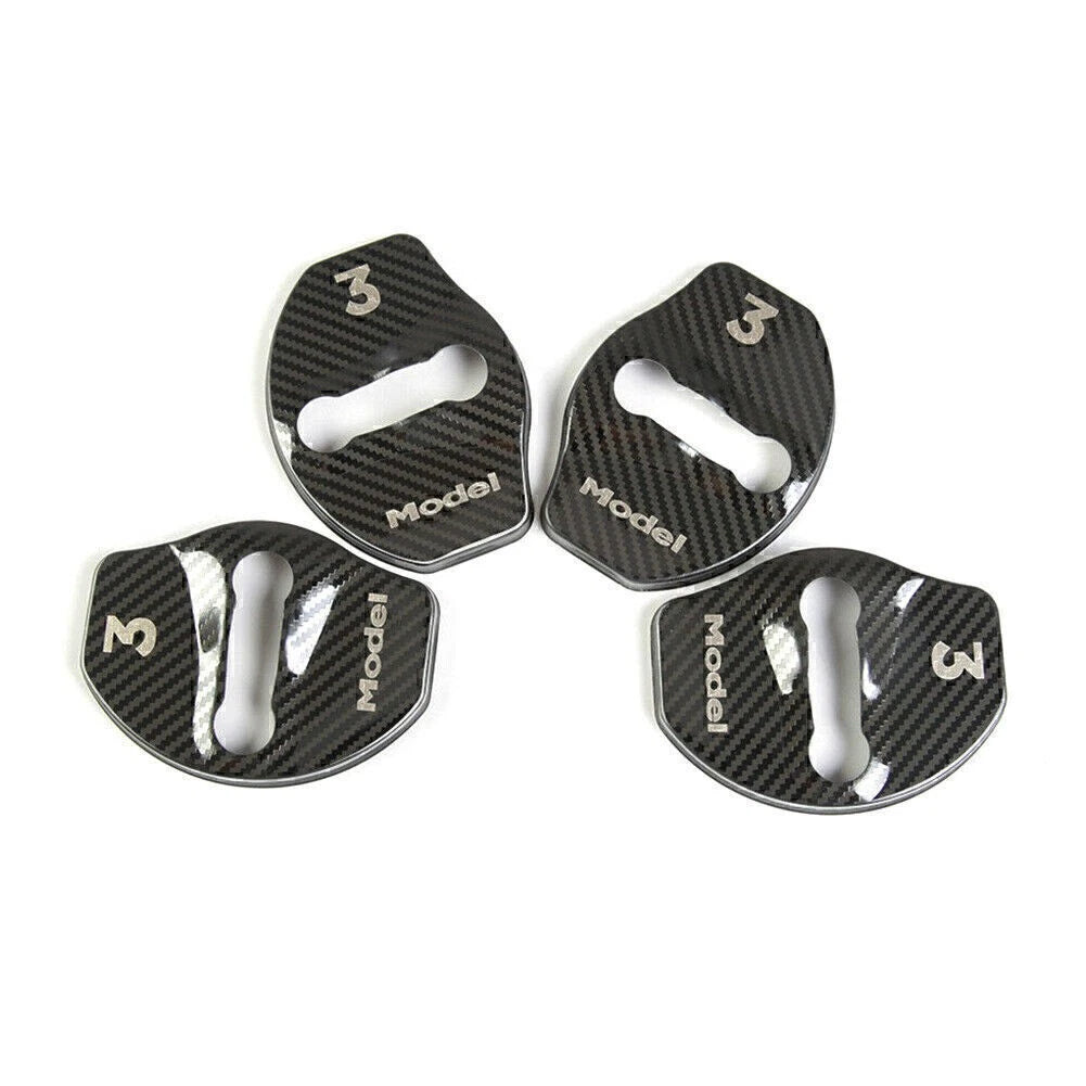 4 x Protective Door Lock Covers for Tesla Model 3 (2017-2023)