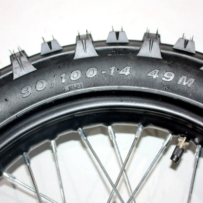 12mm Axle 14" Rear Wheel Rim Tire for PIT Bigfoot Dirt Bike