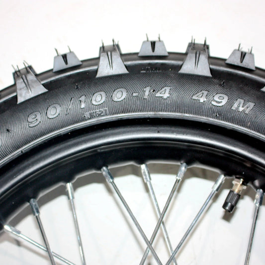 12mm Axle 14" Rear Wheel Rim Tire for PIT Bigfoot Dirt Bike