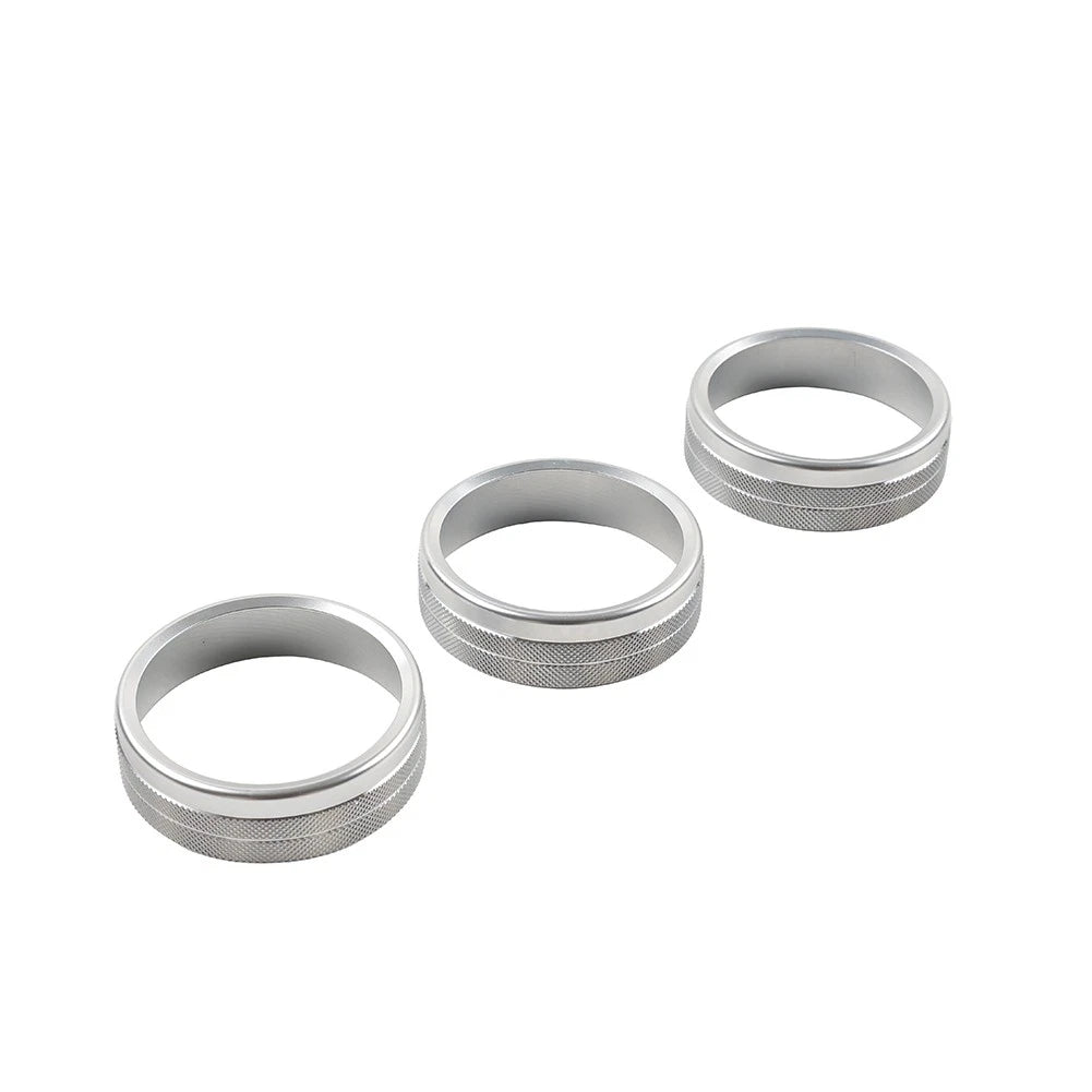 3 x Silver Center Console AC Knob Ring Trim for Subaru BRZ Toyota GR86 (2021-2024)