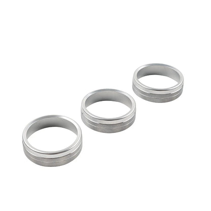 3 x Silver Center Console AC Knob Ring Trim for Subaru BRZ Toyota GR86 (2021-2024)