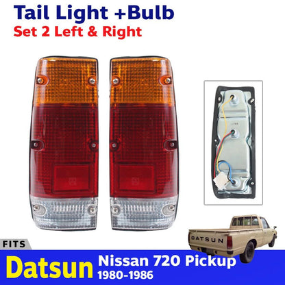 Tail Light Rear Lamp +Bulb Pair Fits Nissan Datsun 720 Pickup Truck 1980-86 D06