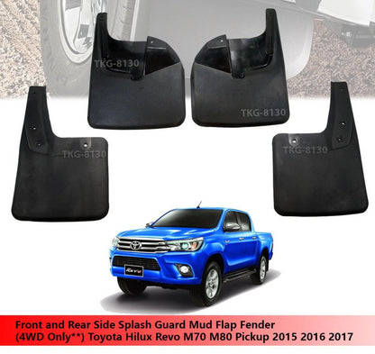 Mud Flaps for Toyota Hilux Revo (2015-2017) 4WD Front & Rear (2 x)