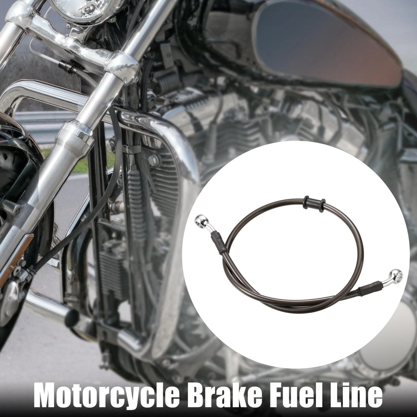 70cm 27.56" Braided Brake Clutch Oil Hose for ATV Dirt Bike