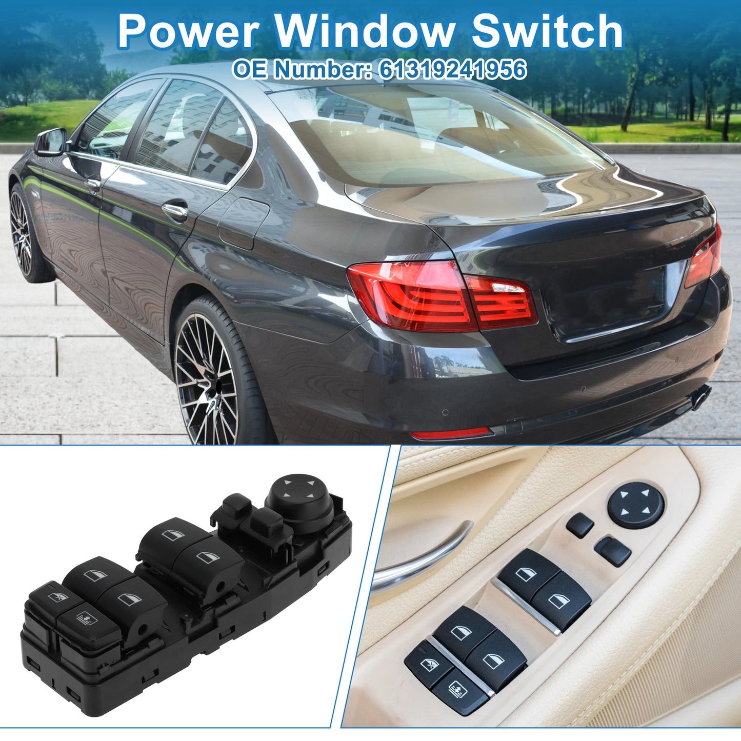 Power Window Switch for BMW 528i 2011-2016 (2 x Window Control Switches)