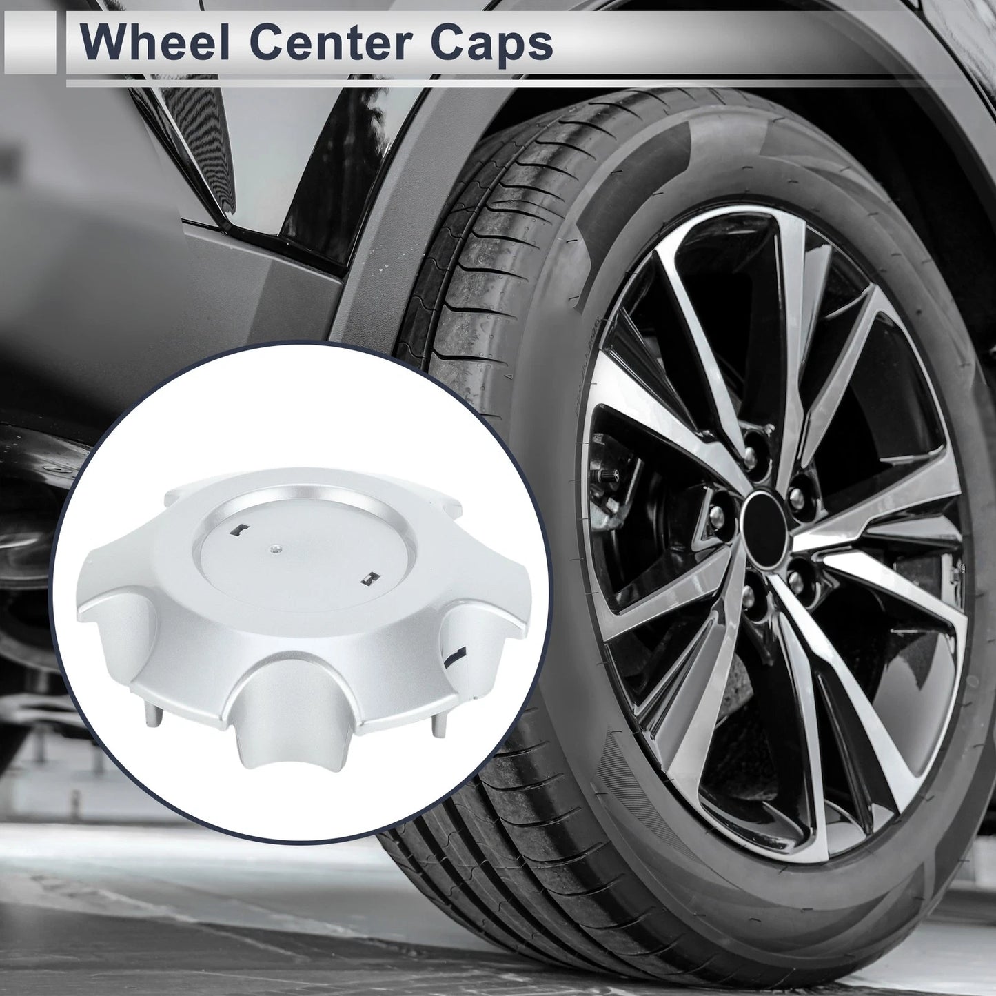 Wheel Center Caps  No.4260B0K080 for Toyota Hilux (2011-2015) Silver Plastic