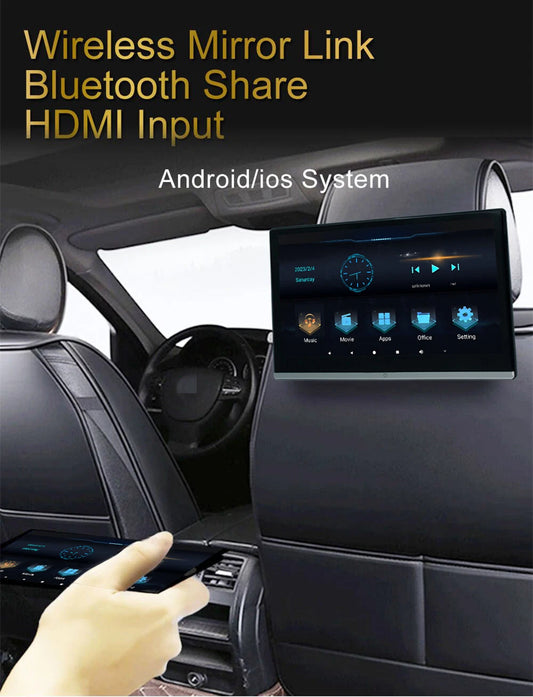 14 Inch 1080P Rotatable Headrest TV Monitor for Android Car
