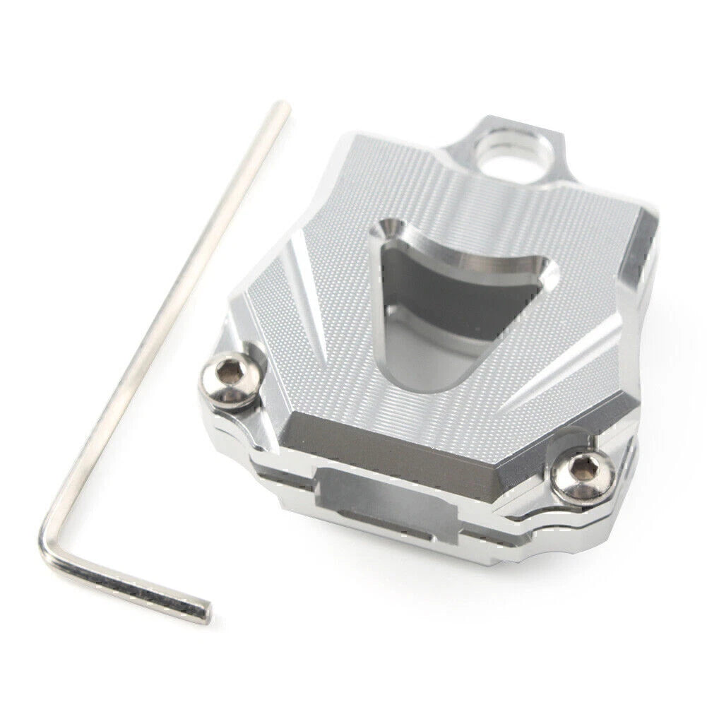 Silver Motorcycle Key Shell Case Cover for Yamaha MT09 MT07 MT10 FZ07 FZ09 FJ-09 (2014-2023)