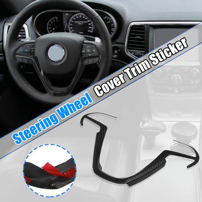 Carbon Fiber Steering Wheel Cover Trim for Jeep Grand Cherokee (2014-2020)