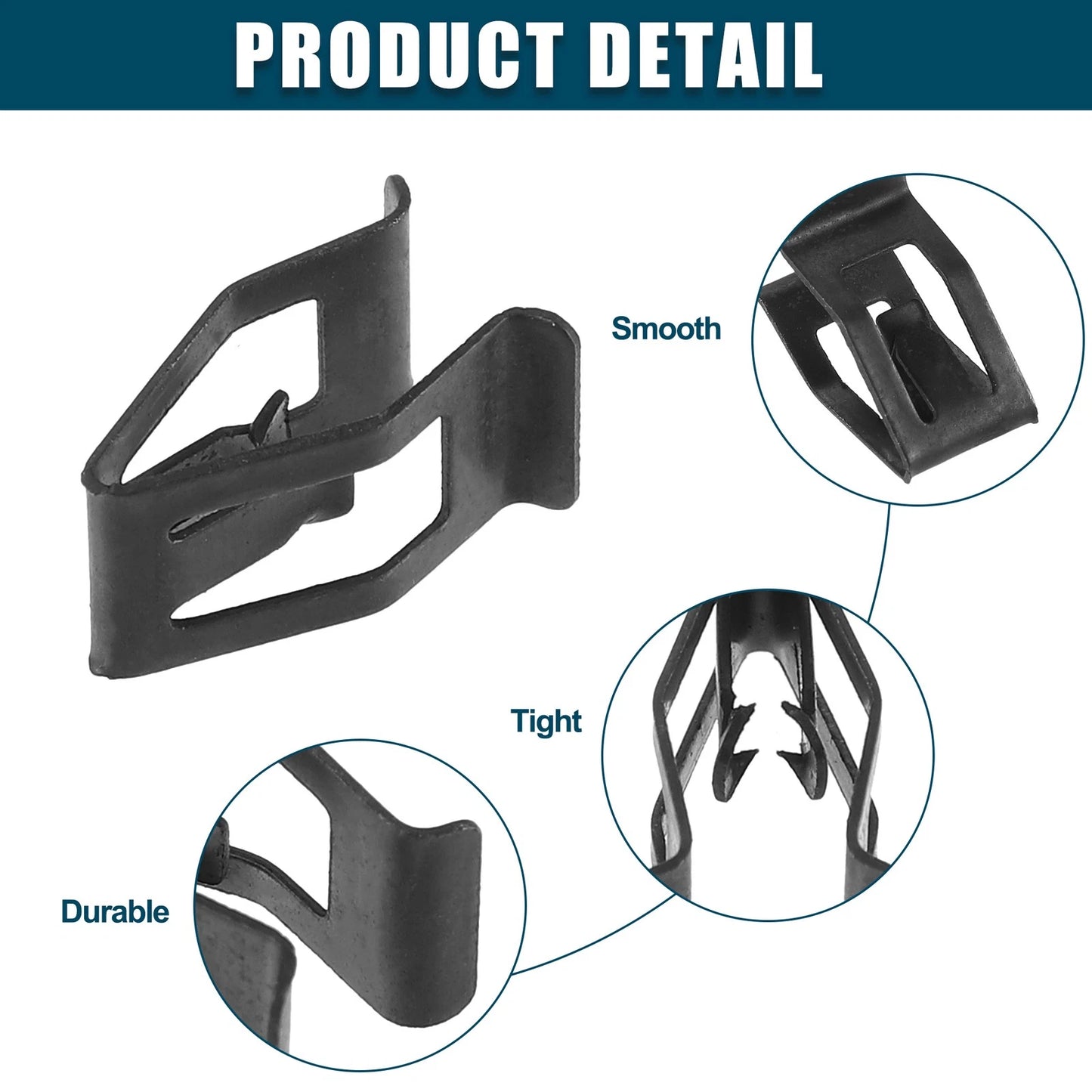 30 x Black Interior Retainer Fastener Clips for Ford Mazda