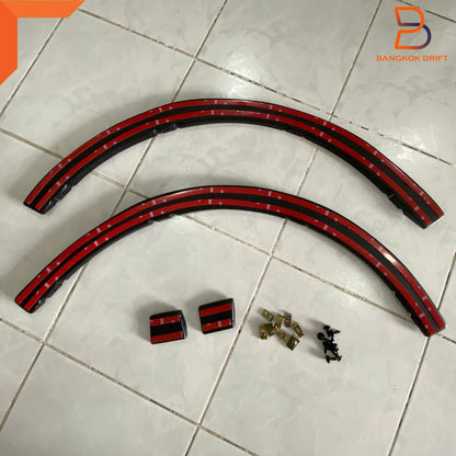 6 x White Fender Flares Wheel Arches for Toyota Hiace Commuter (2005-2019)
