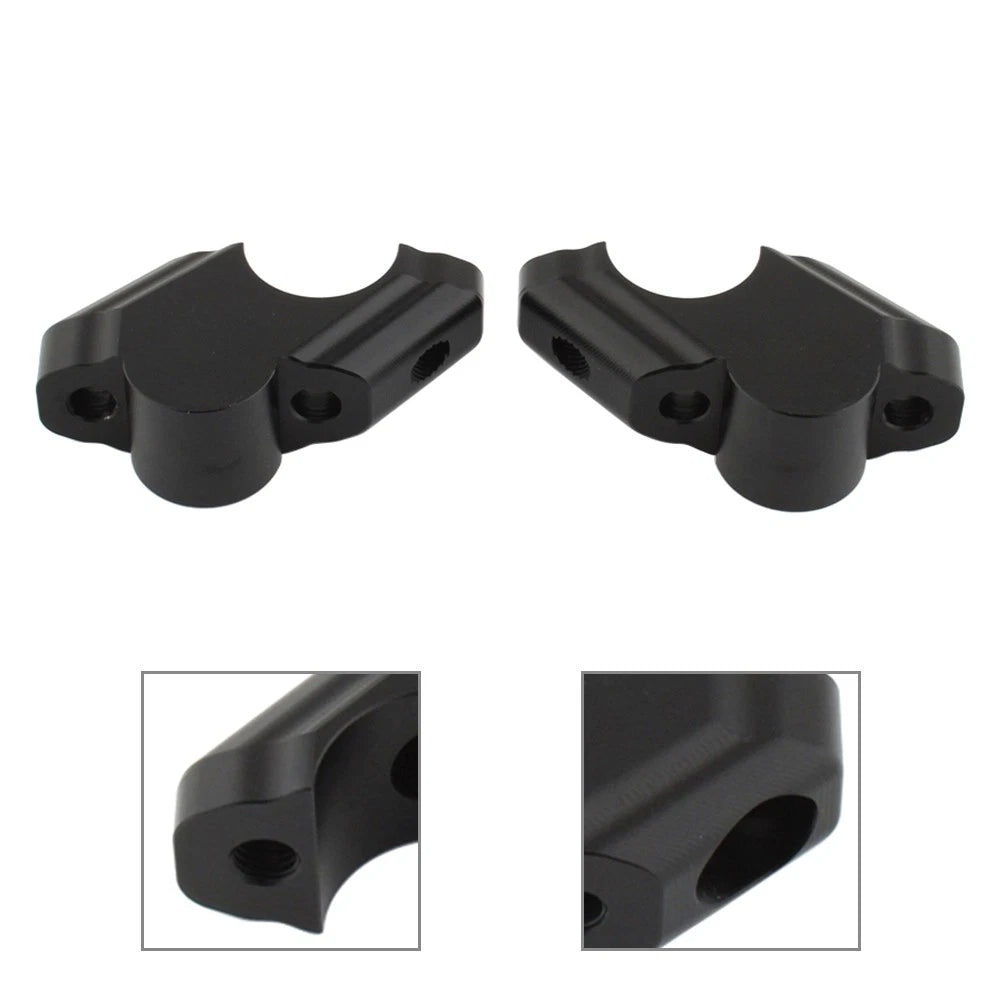 Black Offset Handlebar Riser Clamp for Yamaha Tenere 700 (2019-2025)