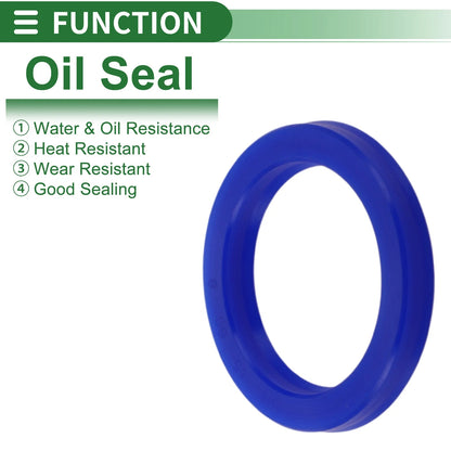 Oil Seal Rotary Shaft Seal TPU 45x60x8mm High-Pressure Blue 5 Pcs