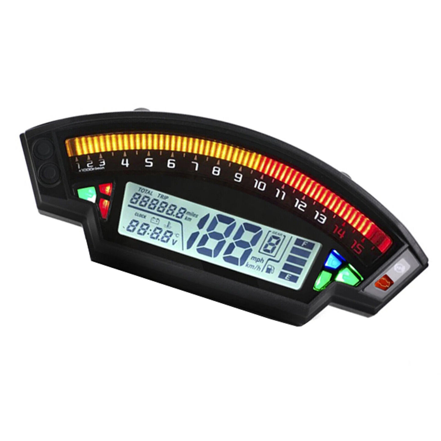 Digital Odometer LCD Speedometer Tachometer for FN (1-6 Speed)