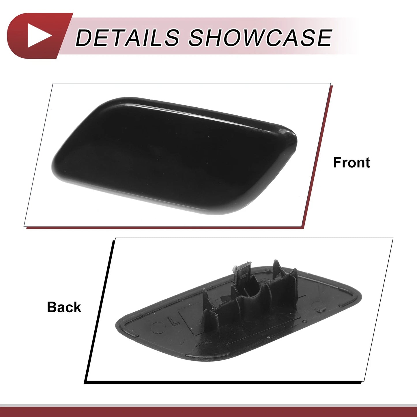 Front Left Washer Nozzle Cover for Subaru Outback (2010-2018) Black
