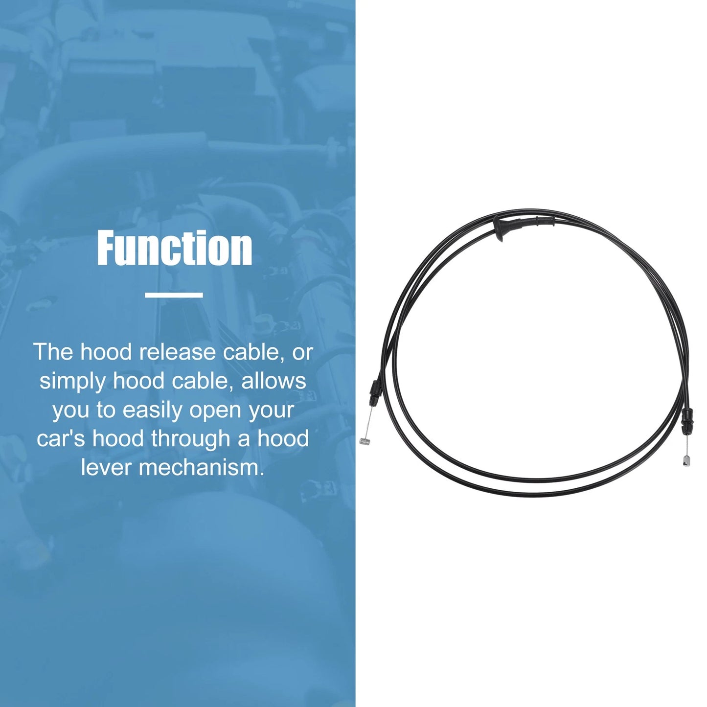 Hood Release Cable for Ford F-150, Expedition, Navigator (2004-2023)