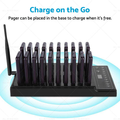 Wireless Guest Call Pager System for Restaurant - 20 Coasters