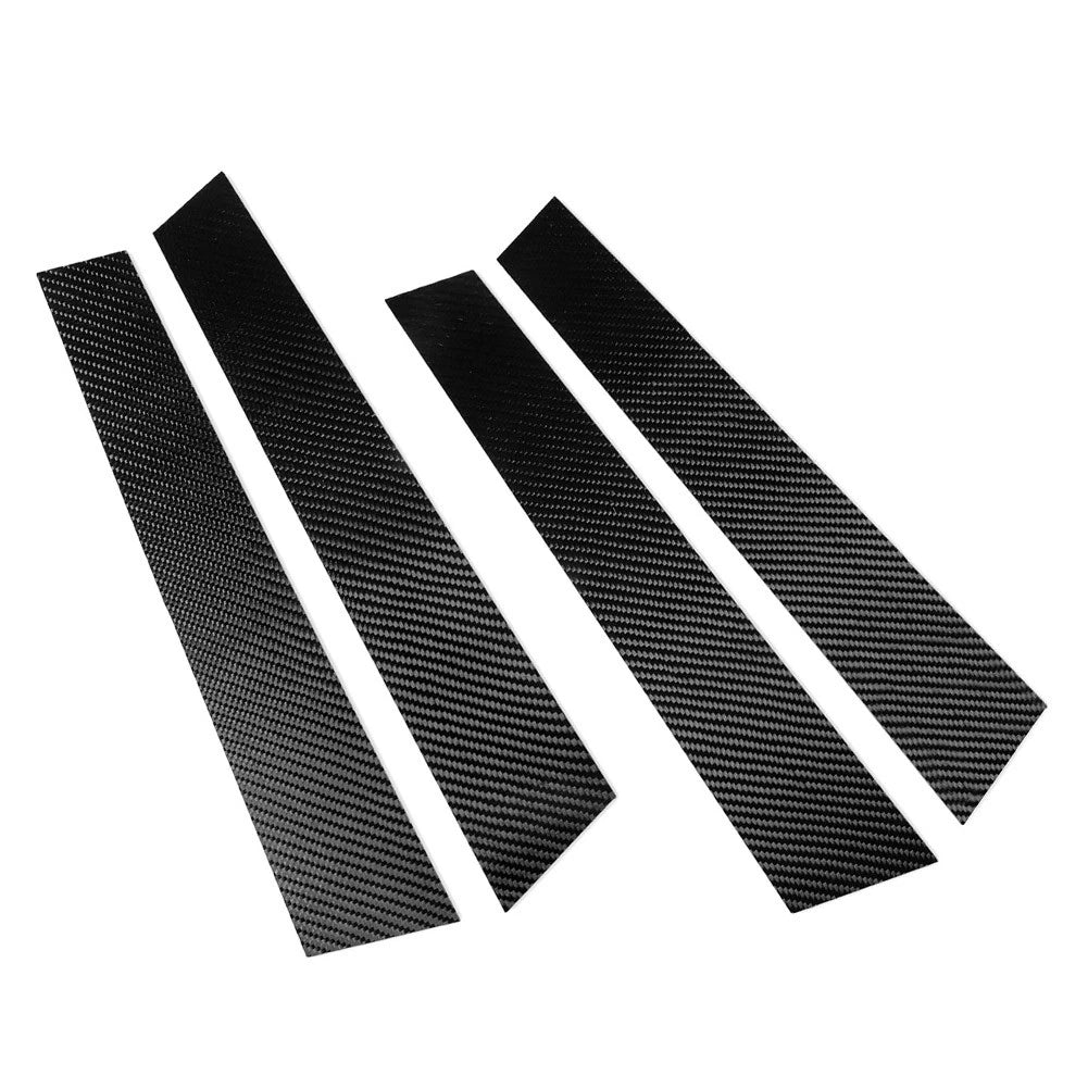 Carbon Fiber Black Window B-Pillars Cover Trim for VW Golf 8 (2021-2023) 4PCS