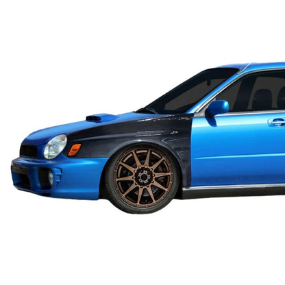 Real Carbon Side Vented Fenders Wings for Subaru Impreza WRX Saloon 2002-2003