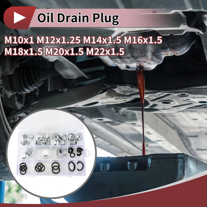 Engine Oil Drain Plug with Gasket M12x1.25/M14x1.5 for Car Motorcycle Boat
