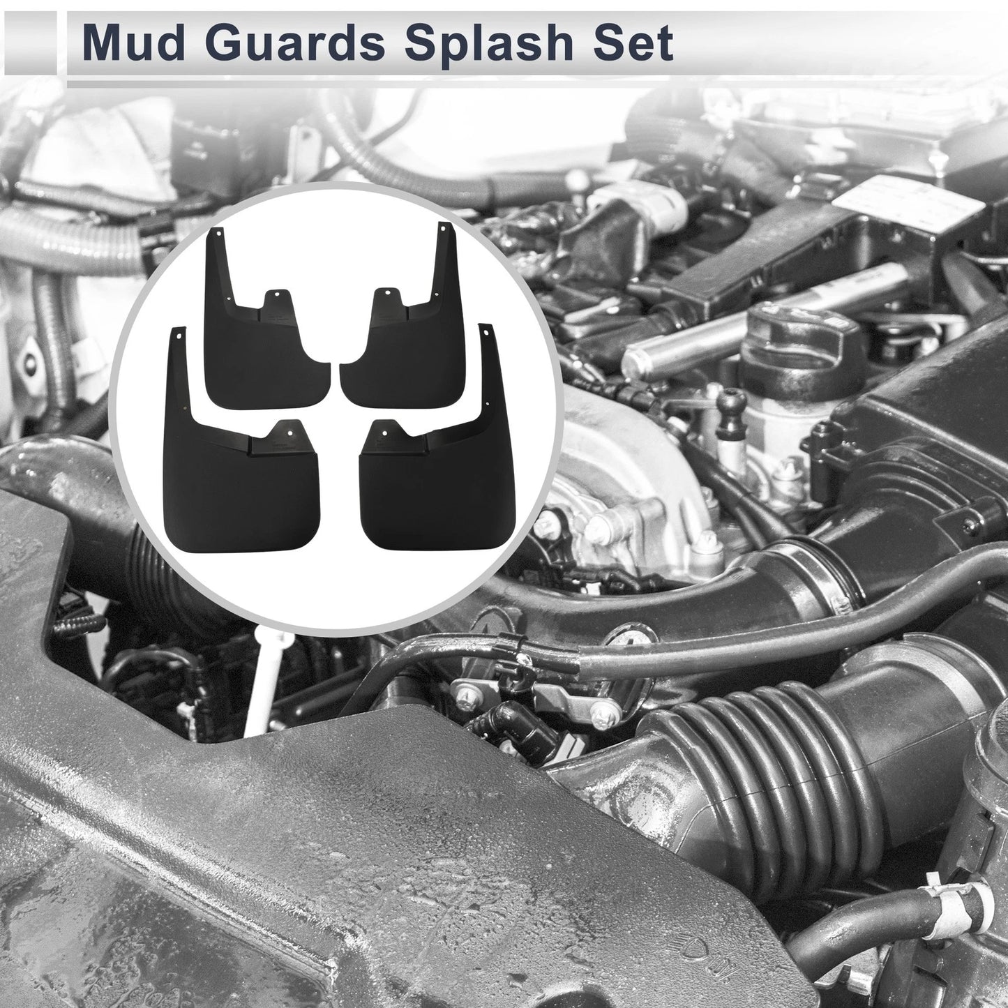 Mud Flaps Splash Guards 1 Set for Isuzu D-MAX 4 Doors (2010-2020)
