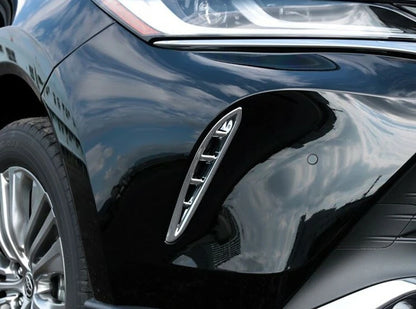 Chrome Front Grille Side Air Vent Cover Trim for Toyota Harrier Venza (2020-2024)