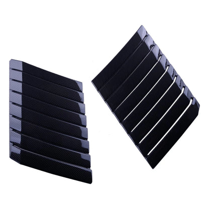 2 x Carbon Fiber Style Bonnet Air Outlet Covers for Ford F150 (2015-2023)