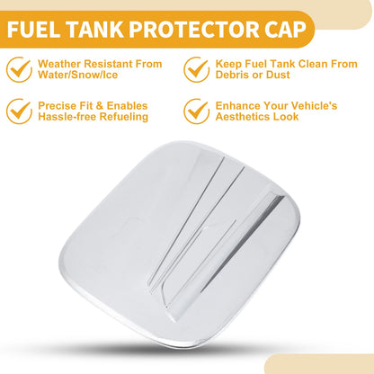 Fuel Tank Door Cap for Toyota Highlander (2022-2025) Chrome Silver Tone