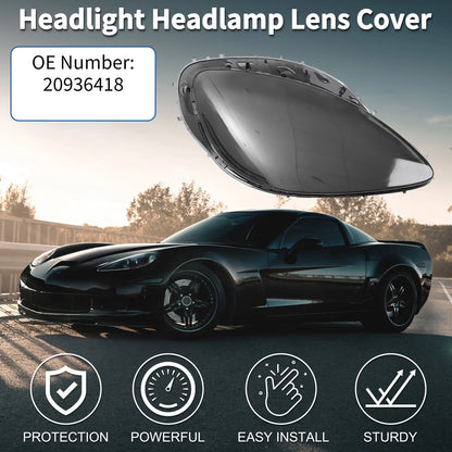 1 Pc Front Right Headlight Lens Cover for Chevy Corvette C6