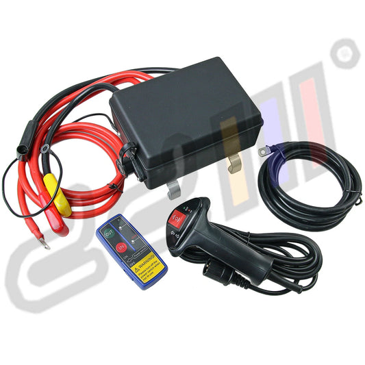 12V 12000lbs Winch Control Box w/ Wireless Remote for 4x4 ATV Truck
