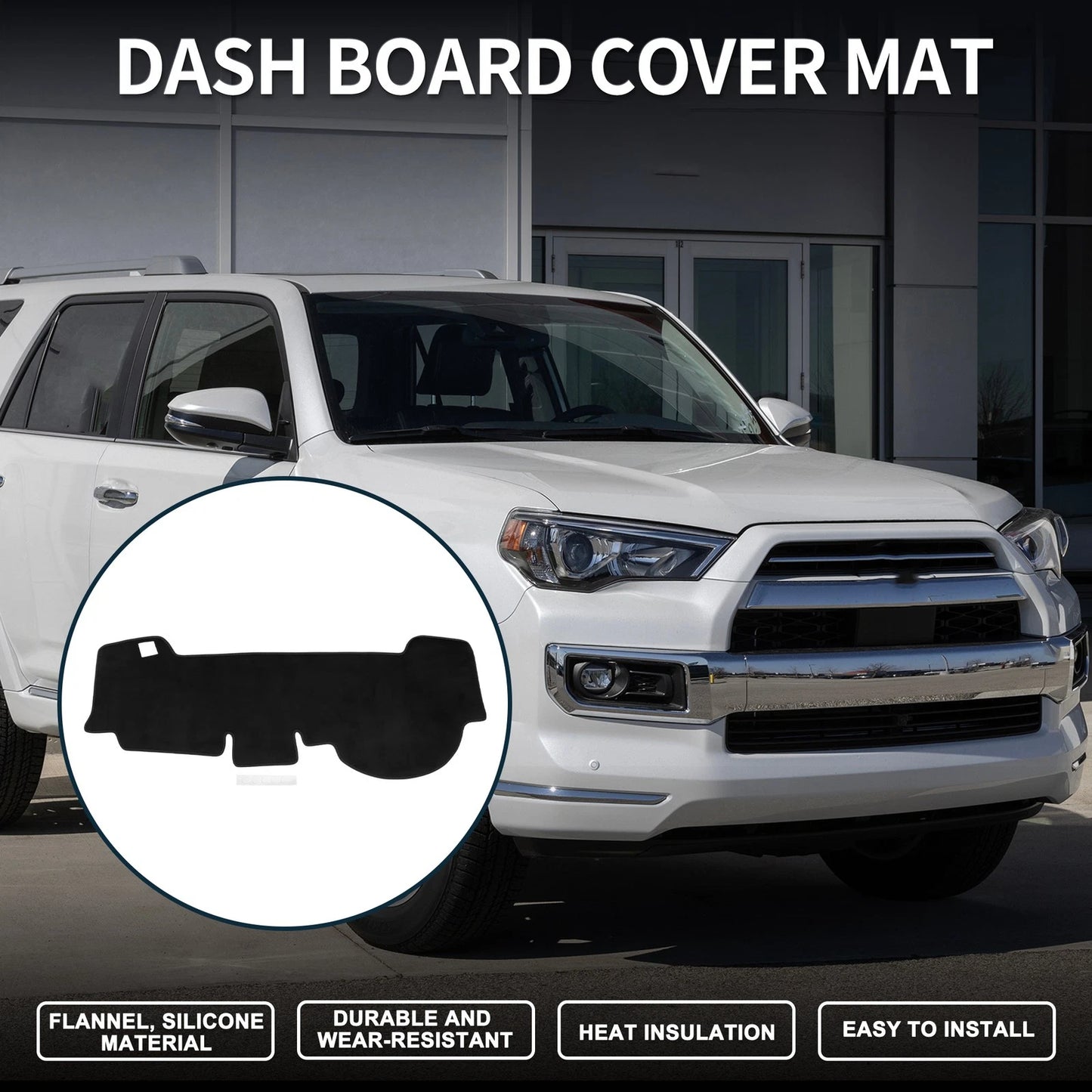 Dashboard Cover Mat for Honda N-WGN JH3/JH4 Sun Protector Pad Black (2013-2020)
