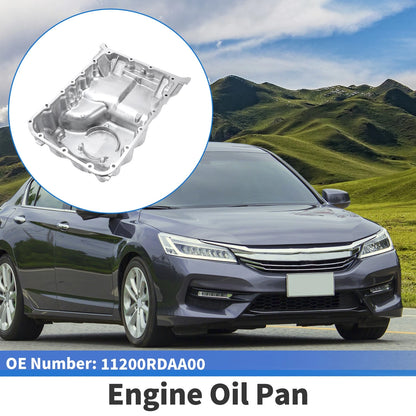 Engine Oil Pan for Honda Accord 2003-2007 - 1 x Aluminum Silver Tone