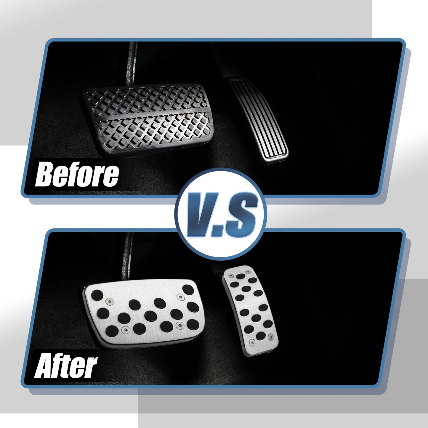 2 x Car Brake Gas Accelerator Pedal Covers for Toyota Camry (2018-2023)