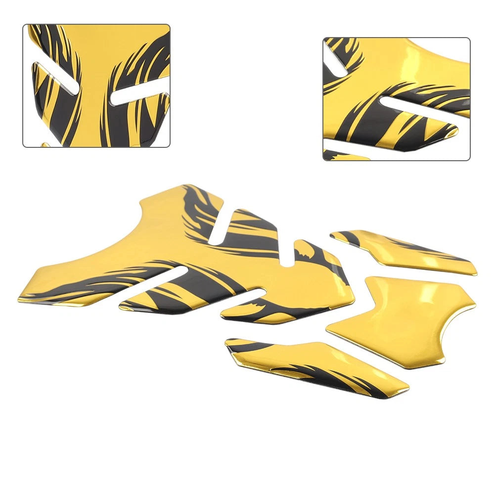 Gold Fuel Gas Tank Pad Decals for Kawasaki Ninja 250 300 400 ZX10R