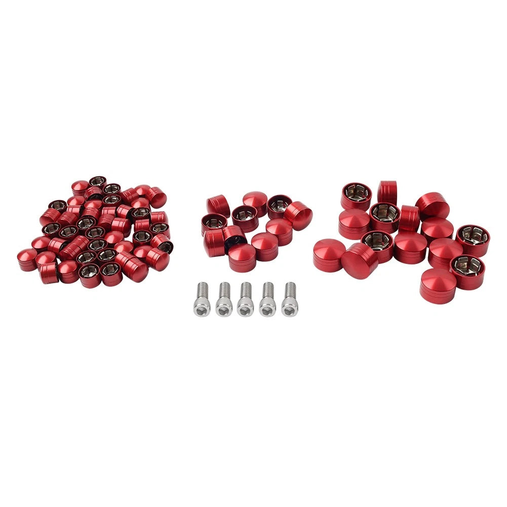 75X Red Engine Bolt Topper Caps for Harley Touring Road Street Glide (2007-2016)