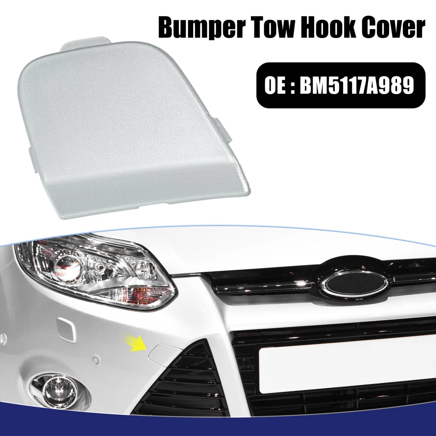 Front Bumper Tow Hook Cover for Ford Focus MK3 (2011-2018)