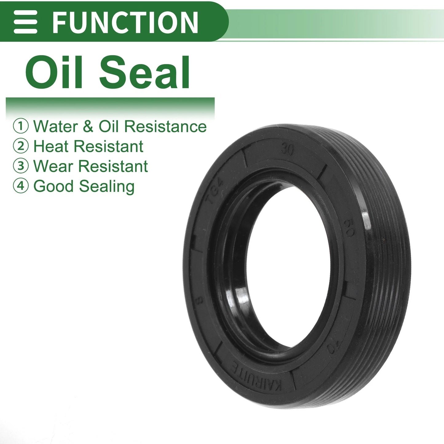 Oil Seal 30x50x10mm TG4 Lip Seal Ring Rotary Shaft NBR Rubber 5 Pcs
