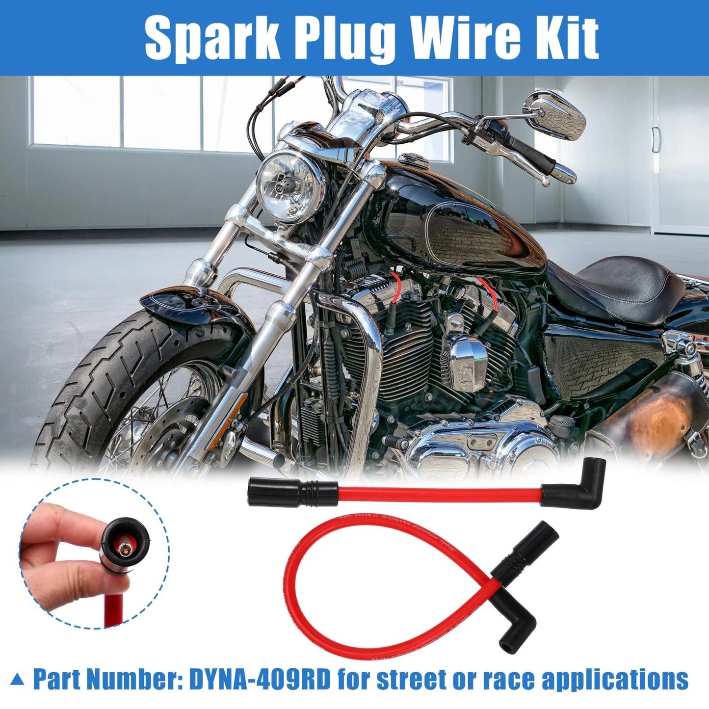 2 x Spark Plug Wire for Harley-Davidson Dyna FXD Softail (2006–2011)