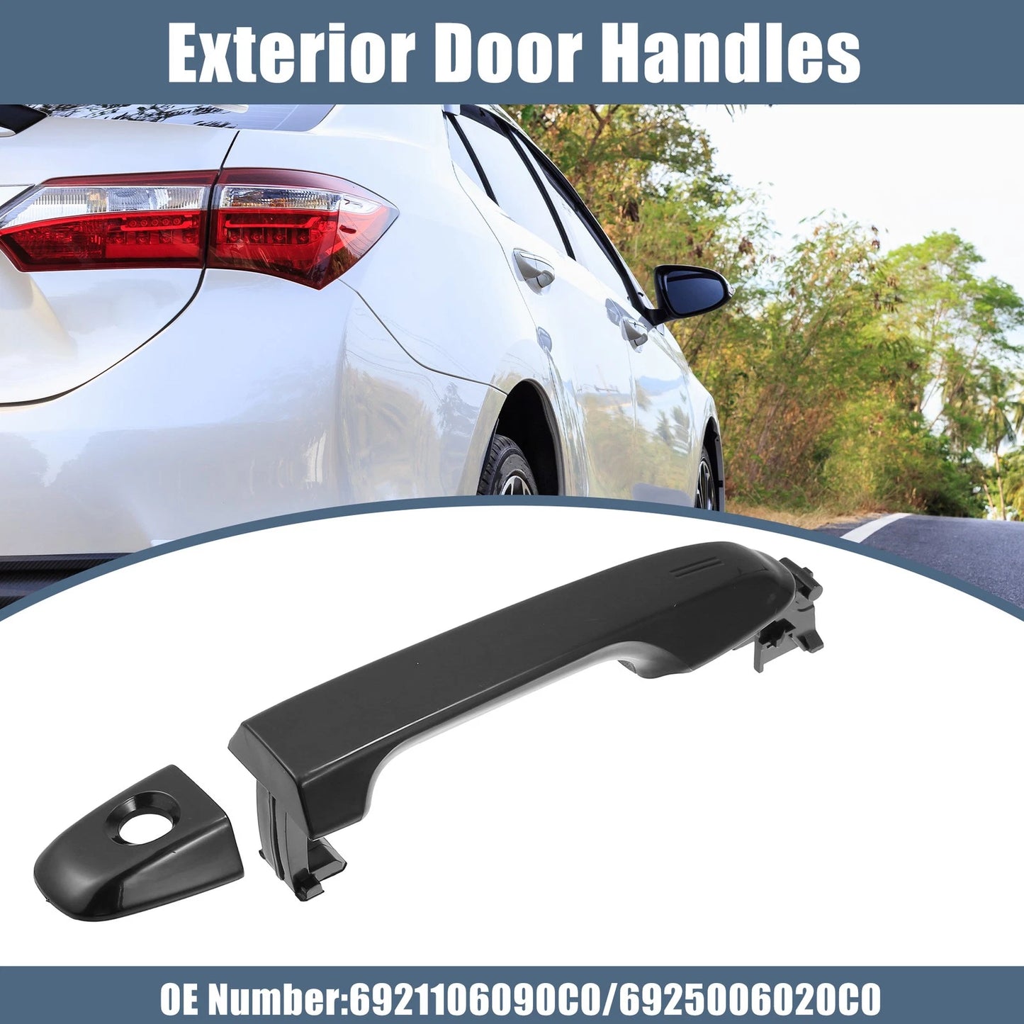 Front Left Driver Side Exterior Door Handle for Toyota Camry (2012–2017)