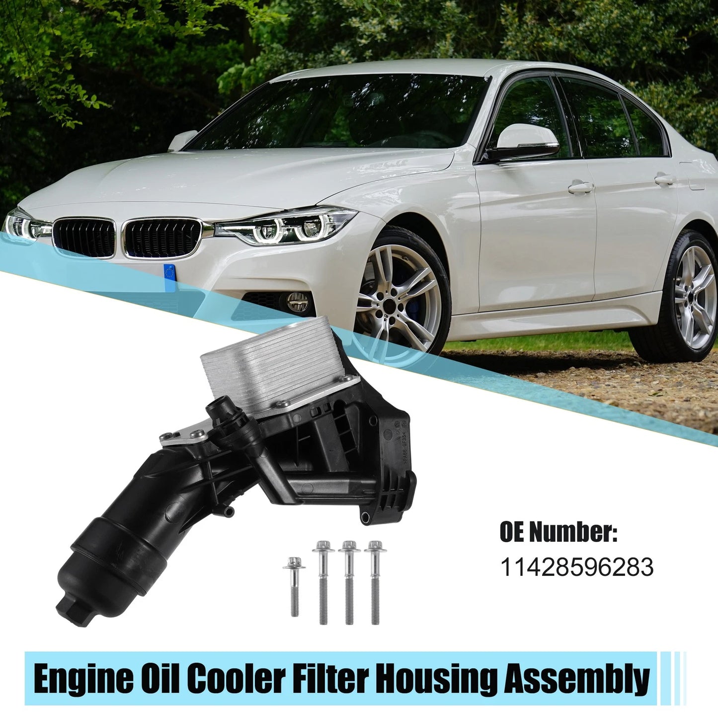 1 Set Engine Oil Cooler Oil Filter for BMW 230i F22 (2017-2022)