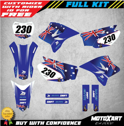 Custom Graphic Kit AUSSI STYLE for Yamaha TTR 230 Decals 2005-2020