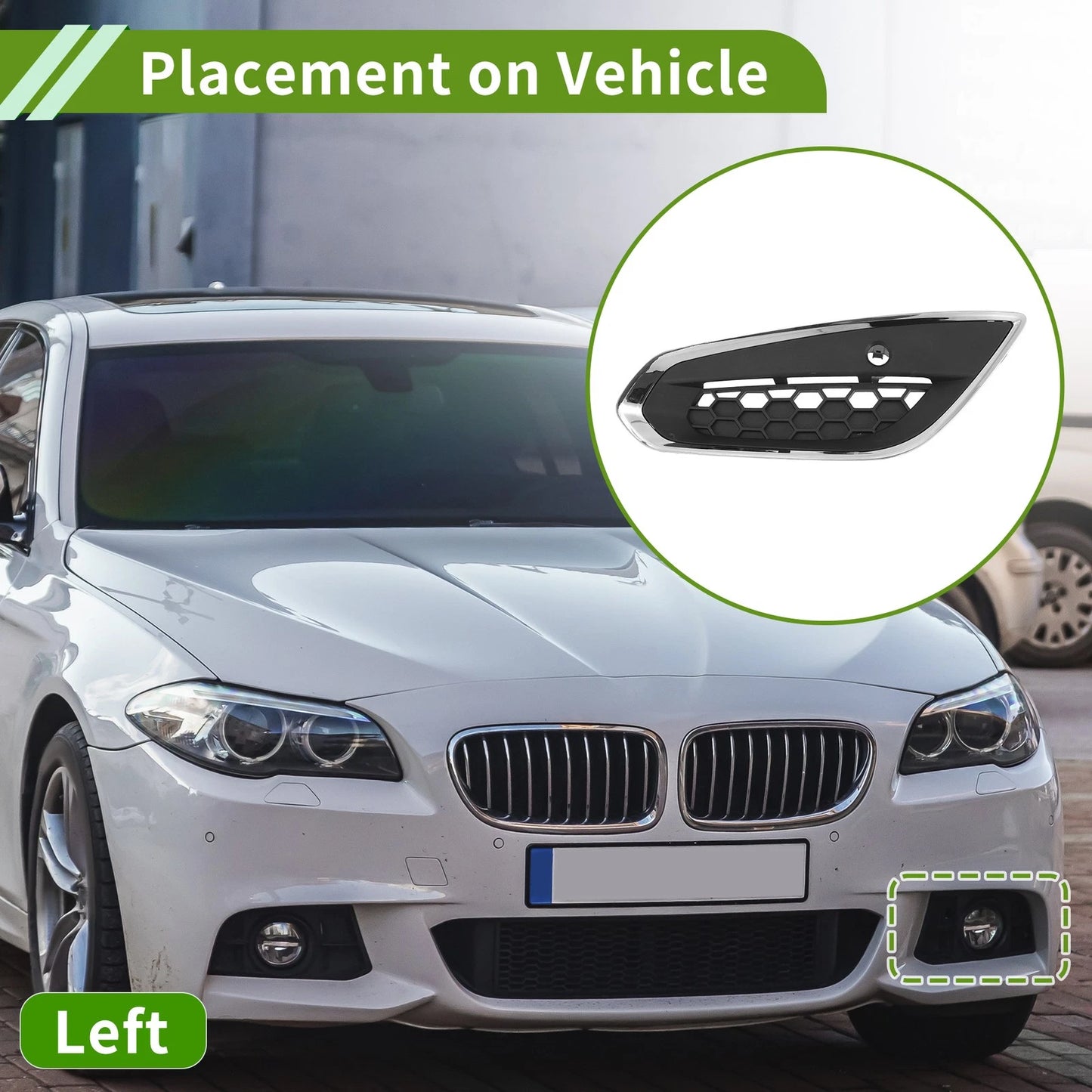 Front Left Fog Light Grill for Volvo S60 (2010-2013)