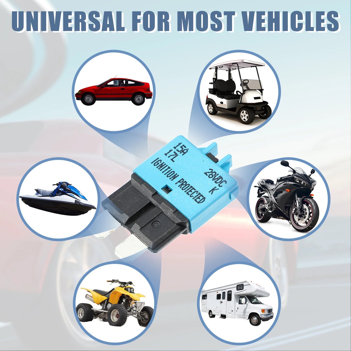 1Pcs 15A Circuit Breaker Blade Style Fuse for Car Marine