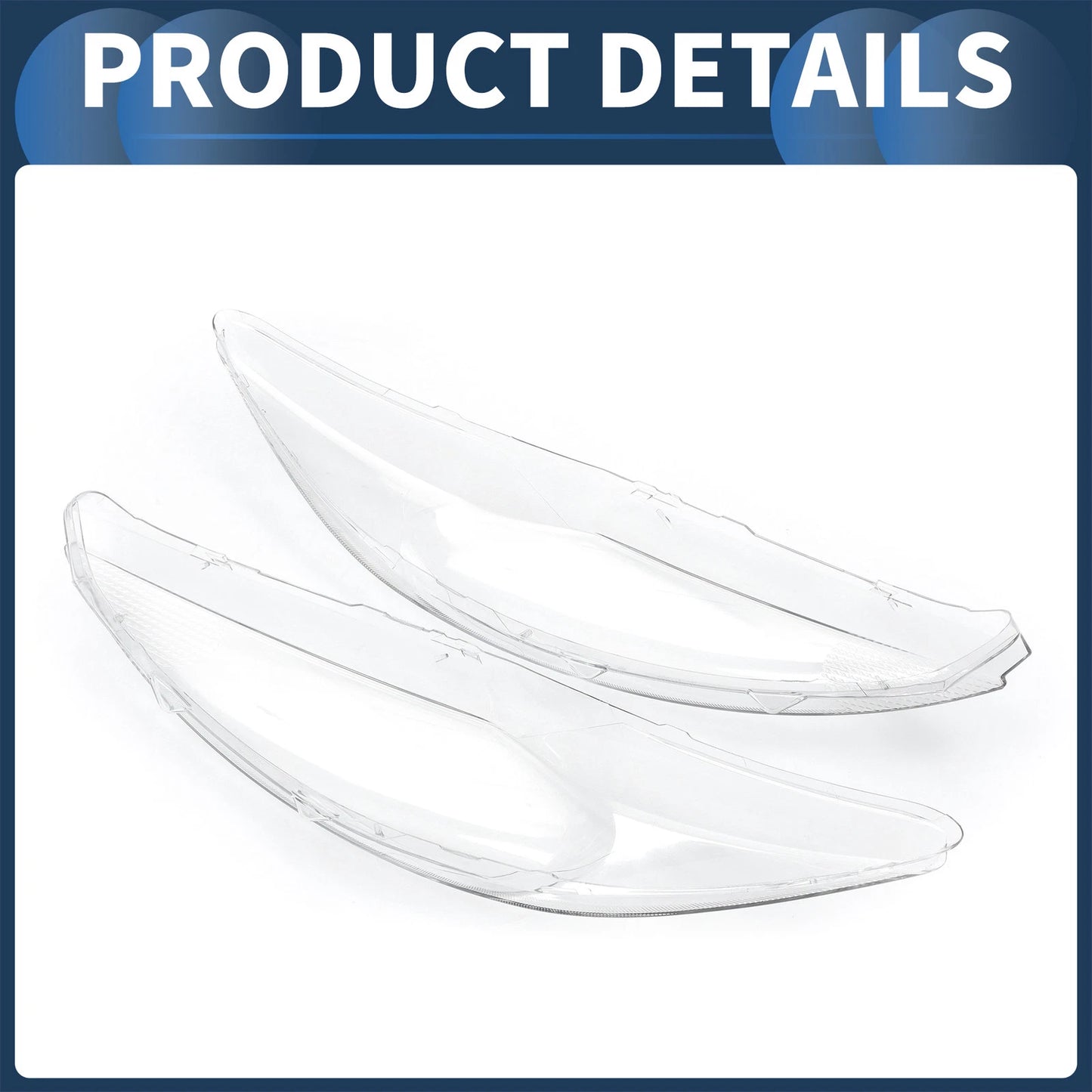 Car Front Left Right Headlight Lens Cover for Ford Fiesta (2009-2012)