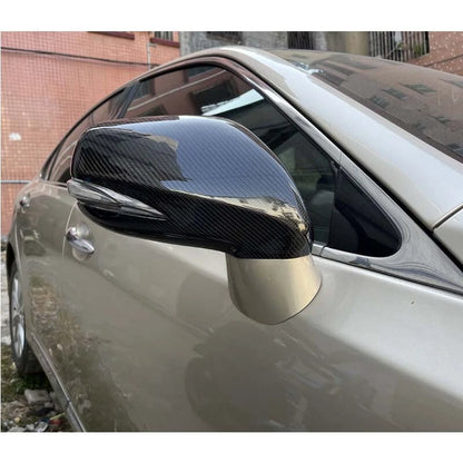 Real Carbon Fiber Add-on Side Mirror Cover Caps for Lexus IS250 IS350 2009-2012